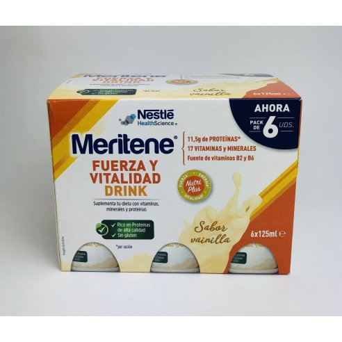 MERITENE FUERZA Y VITALIDAD DRINK PACK VAINILLA