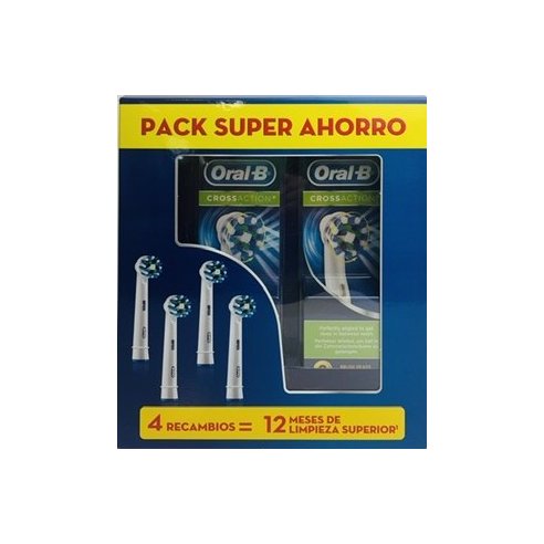 ORAL B PACK 4 RECAMBIOS CROSSACTION