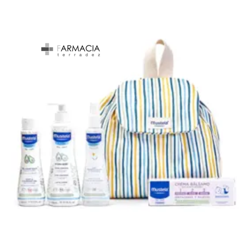 MUSTELA MOCHILA LITLEMOMENTS RAYAS